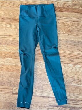 Lululemon Women's 8 Full Length Dark Teal Performance High-Waist Leggings Laser